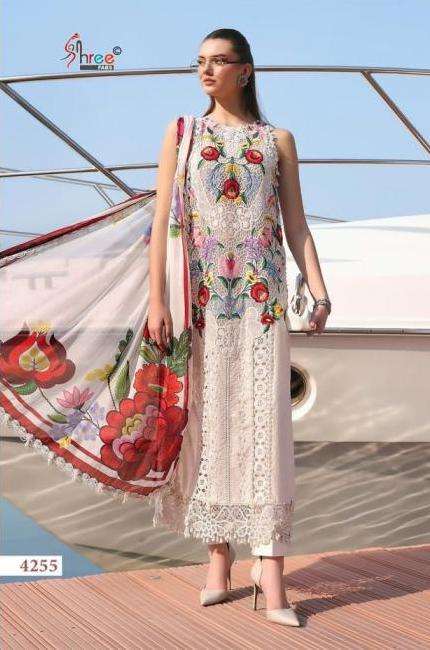 MARIYA B HITS VOL-2 SERIES 4254 TO 4255 BY SHREE FABS DESIGNER SEKF EMBROIDERY WORK COTTON SUITS ARE AVAILABLE AT WHOLESALE PRICE