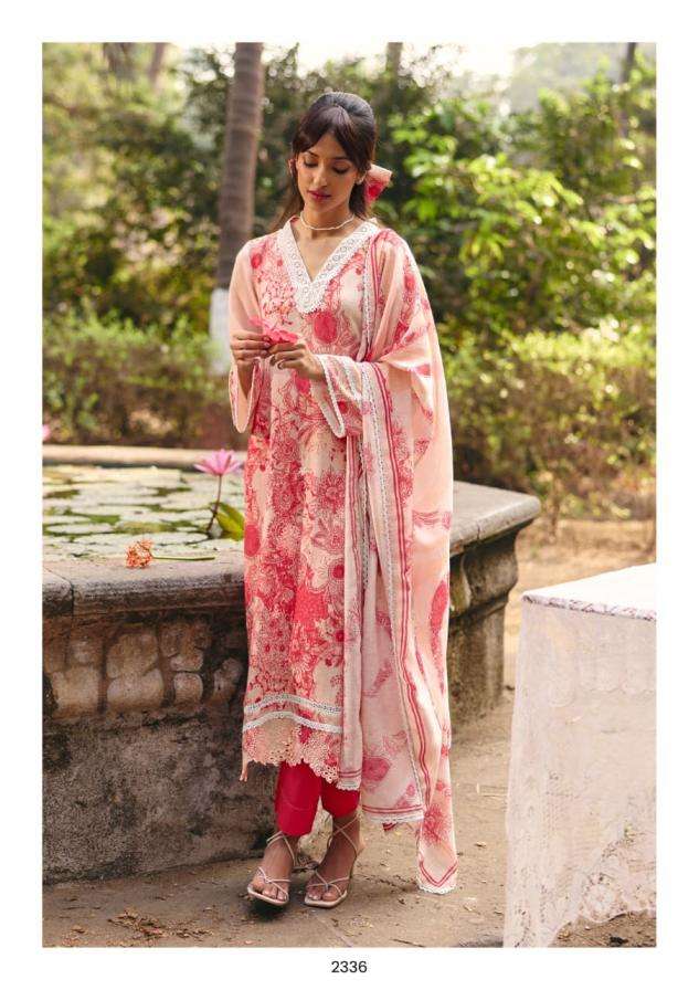 MEHEK SERIES 2335 TO 2338 BY KIMORA DESIGNER PRINTED AND EMBROIDERY WORK LAWN COTTON SUITS ARE AVAILABLE AT WHOLESALE PRICE