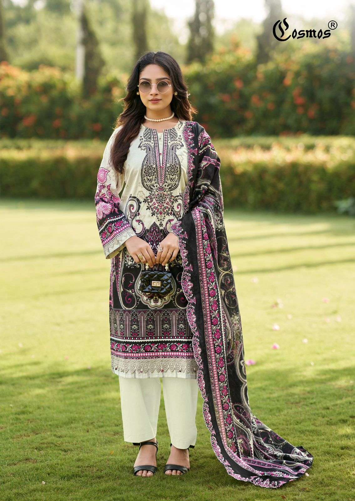 NEEDLE IMPRESSIONS VOL-2 SERIES 2001 TO 2008 BY COSMOS DESIGNER DIGITAL PRINTED AND PATCH WORK LAWN COTTON SUITS ARE AVAILABLE AT WHOLESALE PRICE