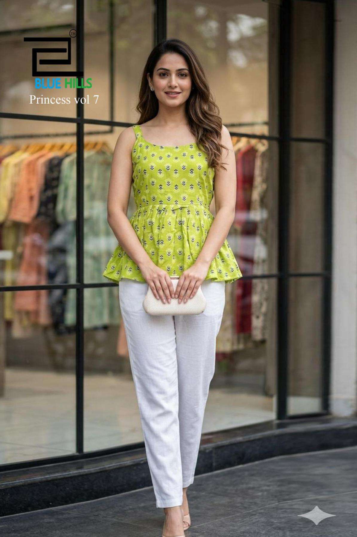 PRINCESS VOL-7 SERIES 7001 TO 7006 BY BLUE HILLS DESIGNER COTTON TOPS ARE AVAILABLE AT WHOLESALE PRICE