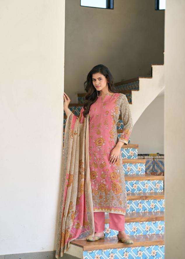 QIRAT SERIES 7120 BY SIMAR GLOSSY DESIGNER DIGITAL PRINTED AND EMBROIDERY WORK LAWN COTTON SUITS ARE AVAILABLE AT WHOLESALE PRICE