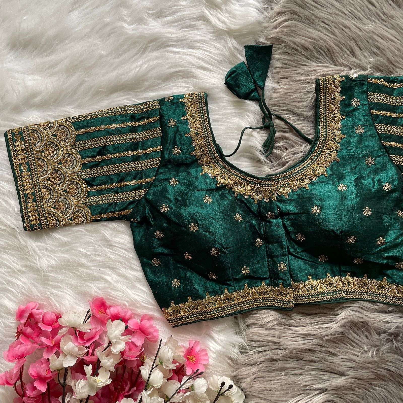 READYMADE BLOUSE SERIES 416 DESIGNER SEQUENCE AND EMBROIDERY WORK PHANTAM SILK READYMADE BLOUSE ARE AVAILABLE AT WHOLESALE PRICE 