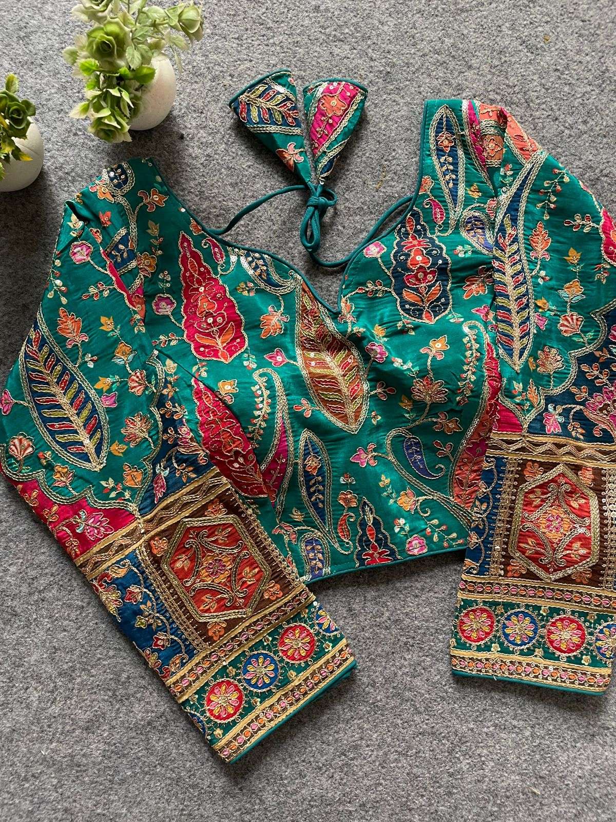 READYMADE BLOUSE SERIES 427 DESIGNER CHINON POSITION PRINT BRIDAL WEAR CREPE READYMADE BLOUSE ARE AVAILABLE AT WHOLESALE PRICE 