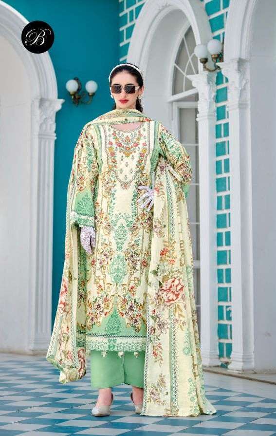 RIWAYAT VOL-17 SERIES 971 BY BELLIZA DESIGNER DIGITAL PRINTED AND EMBROIDERY WORK VISCOSE RAYON SUITS ARE AVAILABLE AT WHOLESALE PRICE