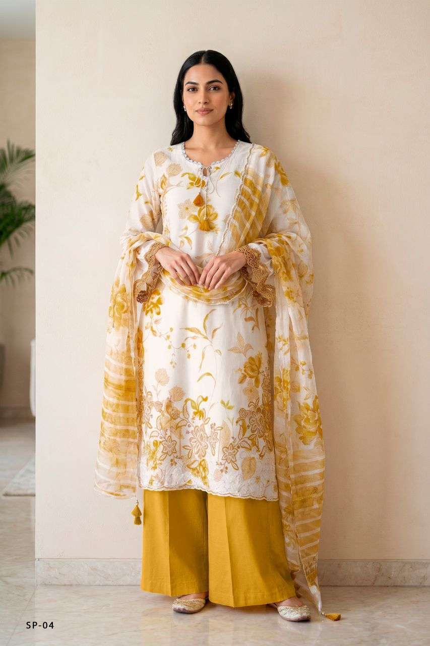 SAPPHIRE SERIES 01 TO 04 BY VARSHA DESIGNER PRINTED AND EMBROIDERY WORK COTTON SUITS ARE AVAILABLE AT WHOLESALE PRICE