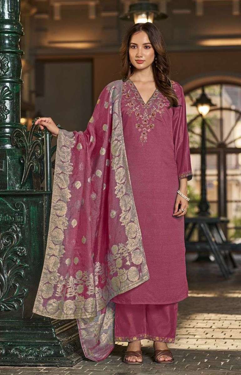 ZOYA SERIES 912A TO 912D BY VAMIKA DESIGNER HAND WORK VISCOSE VATICAN TOP WITH BOTTOM AND DUPATTA ARE AVAILABLE AT WHOLESALE PRICE