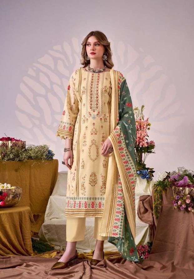 BIN KAREEM VOL-5 SERIES 1153 BY ROMANI DESIGNER DIGITAL PRINTED AND EMBROIDERY WORK SOFT COTTON SUITS ARE AVAILABLE AT WHOLESALE PRICE