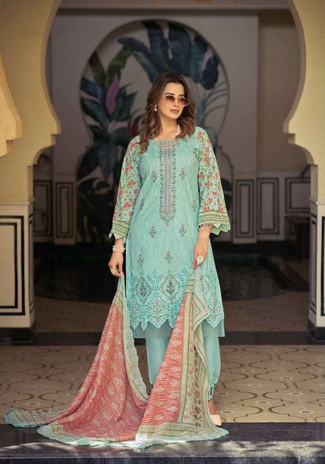 BIN SAEED LAWN COLLECTION VOL-29 SERIES 2901 TO 2906 BY SHREE FABS DESIGNER PRINTED AND EMBROIDERY WORK COTTON SUITS ARE AVAILABLE AT WHOLESALE PRIC