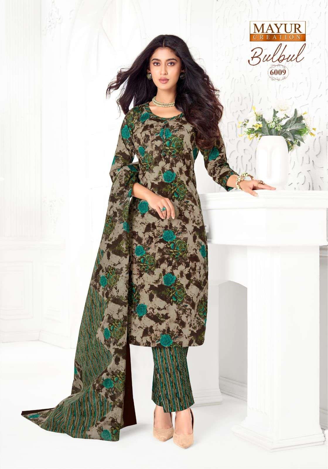 BUL BUL VOL-6 SERIES 6001 TO 6010 BY MAYRU DESIGNER PRINTED COTTON SUITS ARE AVAILABLE AT WHOLESALE PRICE