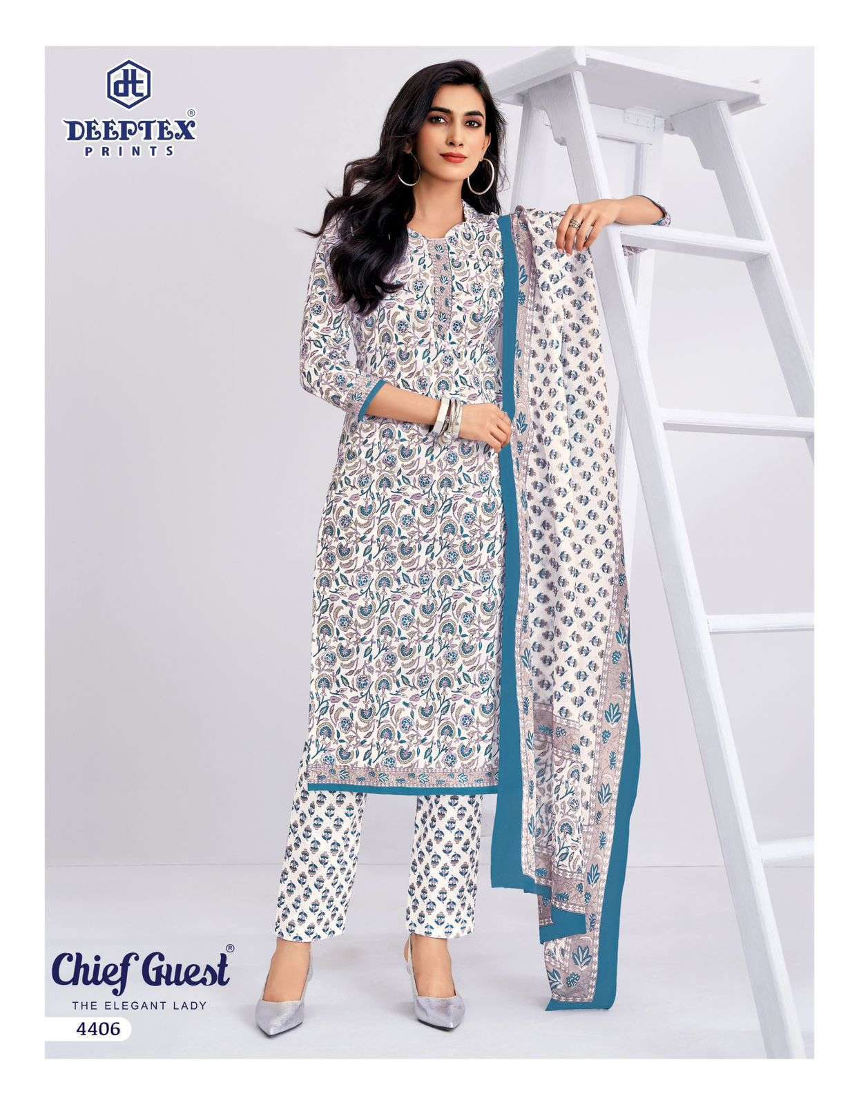 CHIEF GUEST VOL-44 SERIES 4401 TO 4415 BY DEEPTEX DESIGNER WITH PRINTED COTTON SUITS ARE AVAILABLE AT WHOLESALE PRICE