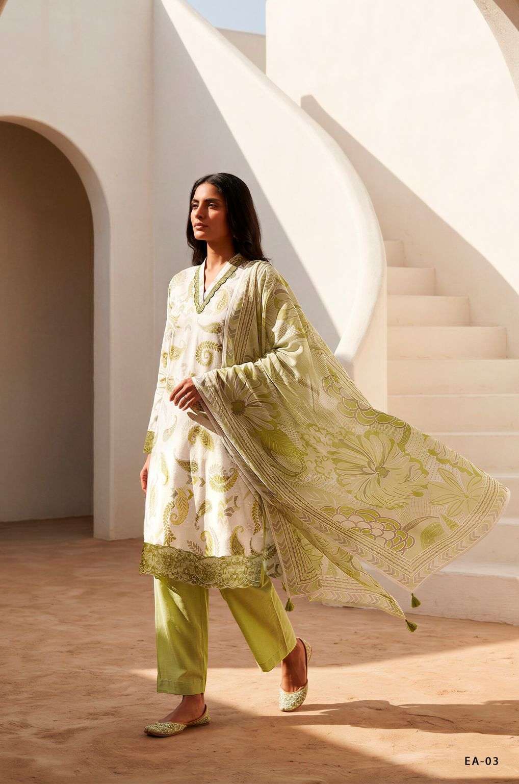 ESTELLA SERIES 01 TO 03 BY VARSHA DESIGNER PRINTED AND EMBROIDERY WORK COTTON SUITS ARE AVAILABLE AT WHOLESALE PRICE