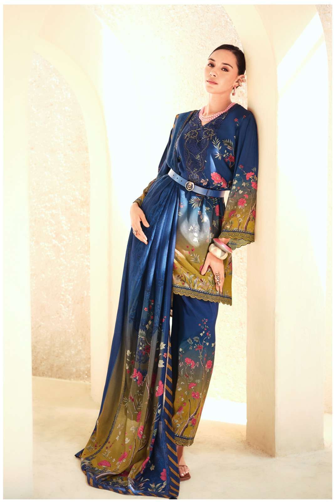 JARDIN DIOR SERIES 01 TO 04 BY VARSHA DESIGNER DIGITAL PRINTED AND EMBROIDERY WORK VISCOSE MUSLIN SUITS ARE AVAILABLE AT WHOLESALE PRICE