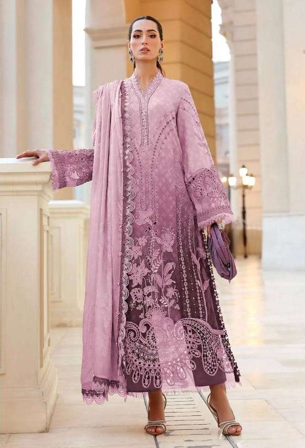 MARIA B PREMIUM EMBROIDERED SERIES 1831 BY DEEPSY DESIGNER EMBROIDERY WORK COTTON SUITS ARE AVAILABLE AT WHOLESALE PRICE