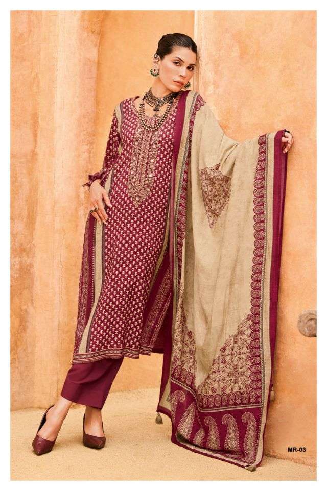 MEHER RANG SERIES 01 TO 04 BY VARSHA DESIGN DIGITAL PRINTED AND WORK COTTON SUITS ARE AVAILABLE AT WHOLESALE PRICE 