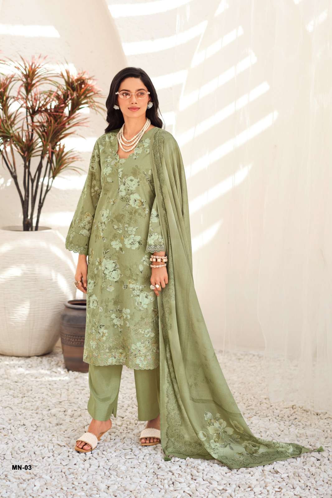 MID NIGHT SERIES 01 TO 04 BY VARSHA DESIGNER DIGITAL PRINTED AND EMBROIDERY WORK COTTON LINEN SUITS ARE AVAILABLE AT WHOLESALE PRICE