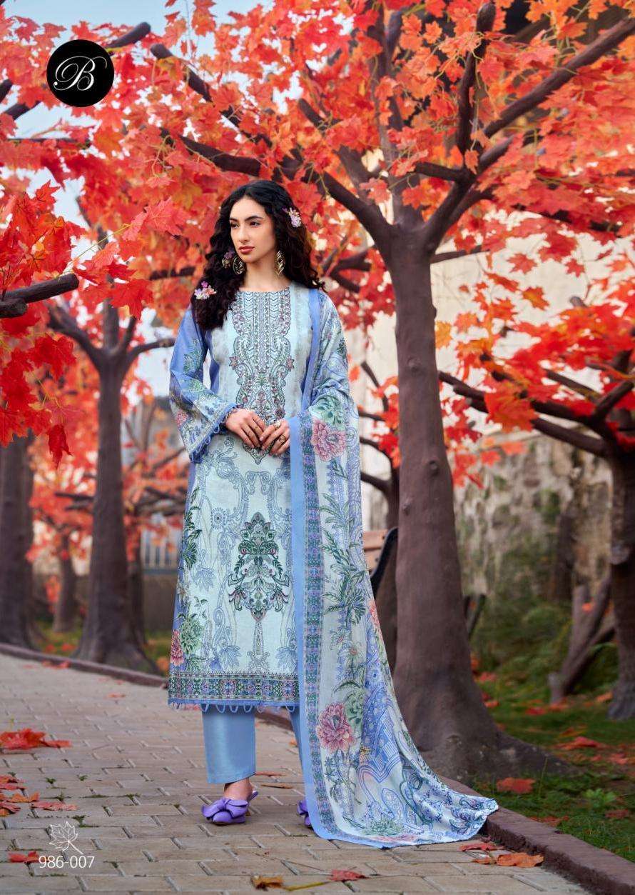 NAIRA VOL-146 SERIES 986 BY BELLIZA DESIGNER PRINTED AND WORK COTTON SUITS ARE AVAILABLE AT WHOLESALE PRICE