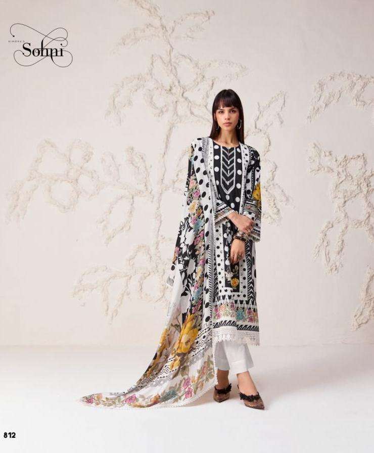 POLKA SERIES 811 TO 814 BY SOHNI KIMORA DESIGNER DIGITAL PRINTED AND WORK COTTON SUITS ARE AVAILABLE AT WHOLESALE PRICE