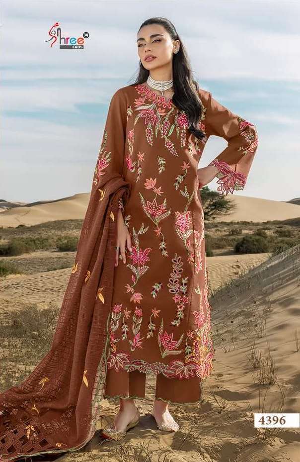 RANG RASITA PREMIUM LAWN COLLECTION VOL-5 SERIES 4391 TO 4396 BY SHREE FABS DESIGNER SELF EMBROIDERY WORK COTTON SUITS ARE AVAILABLE AT WHOLESALE PRICE