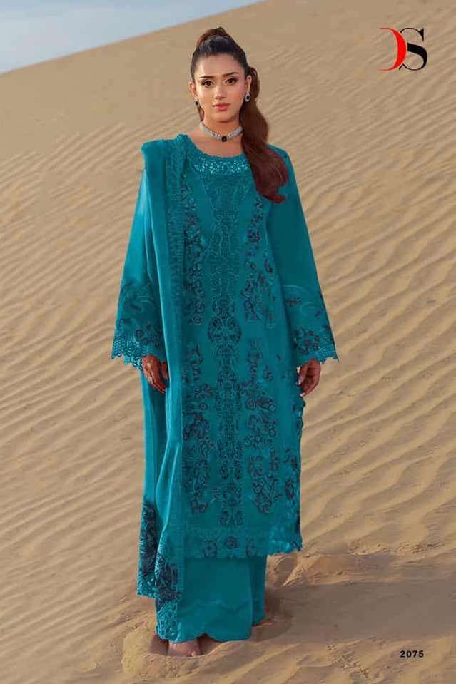 RANGRASIYA VOL-6 SERIES 2071 TO 2076 BY DEEPSY DESIGNER EMBROIDERY WORK COTTON SUITS ARE AVAILABLE AT WHOLESALE PRICE