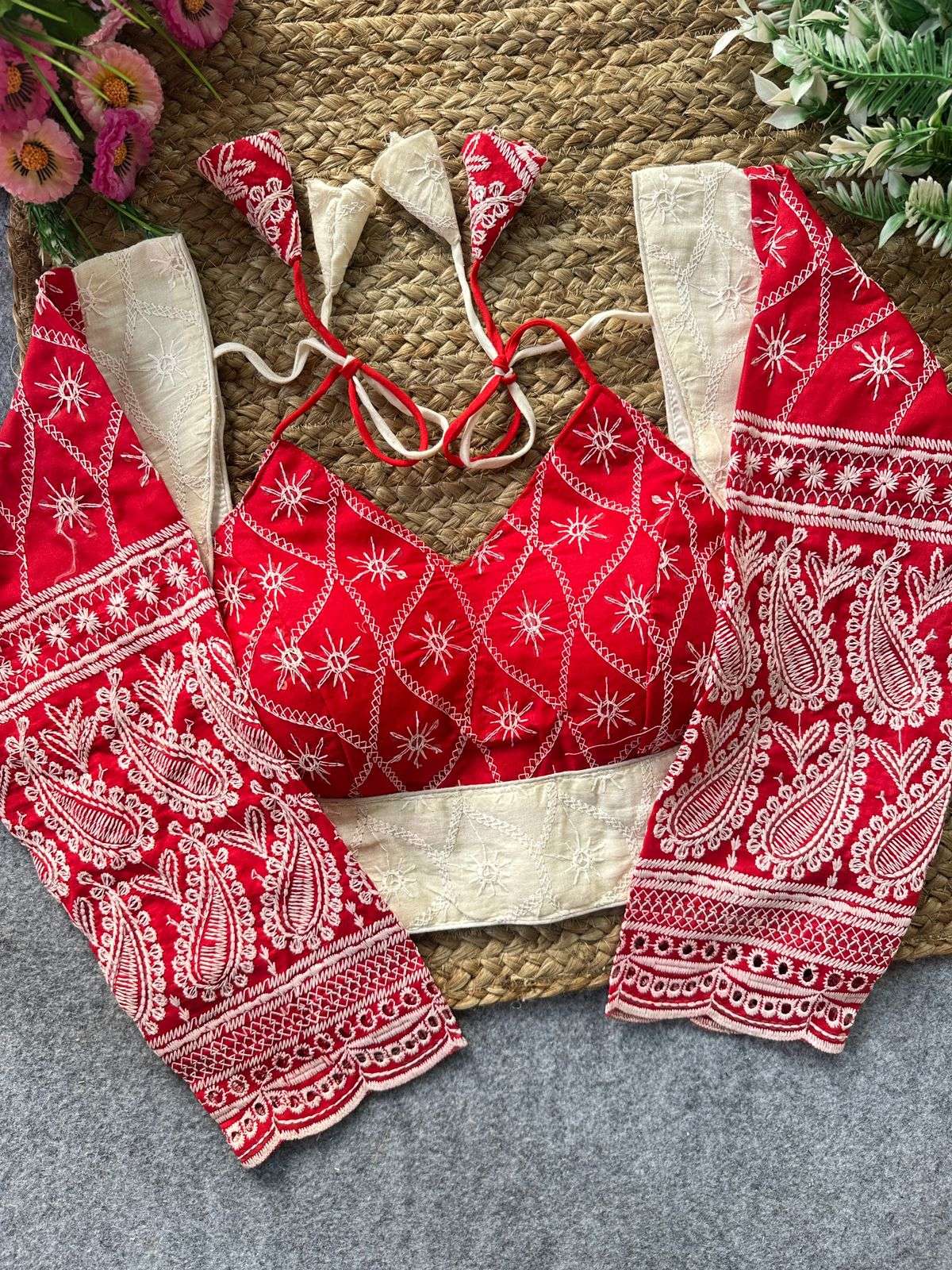 READYMADE BLOUSE SERIES 437 DESIGNER HAKOBA CAMBRIC READYMADE BLOUSE ARE AVAILABLE AT WHOLESALE PRICE 
