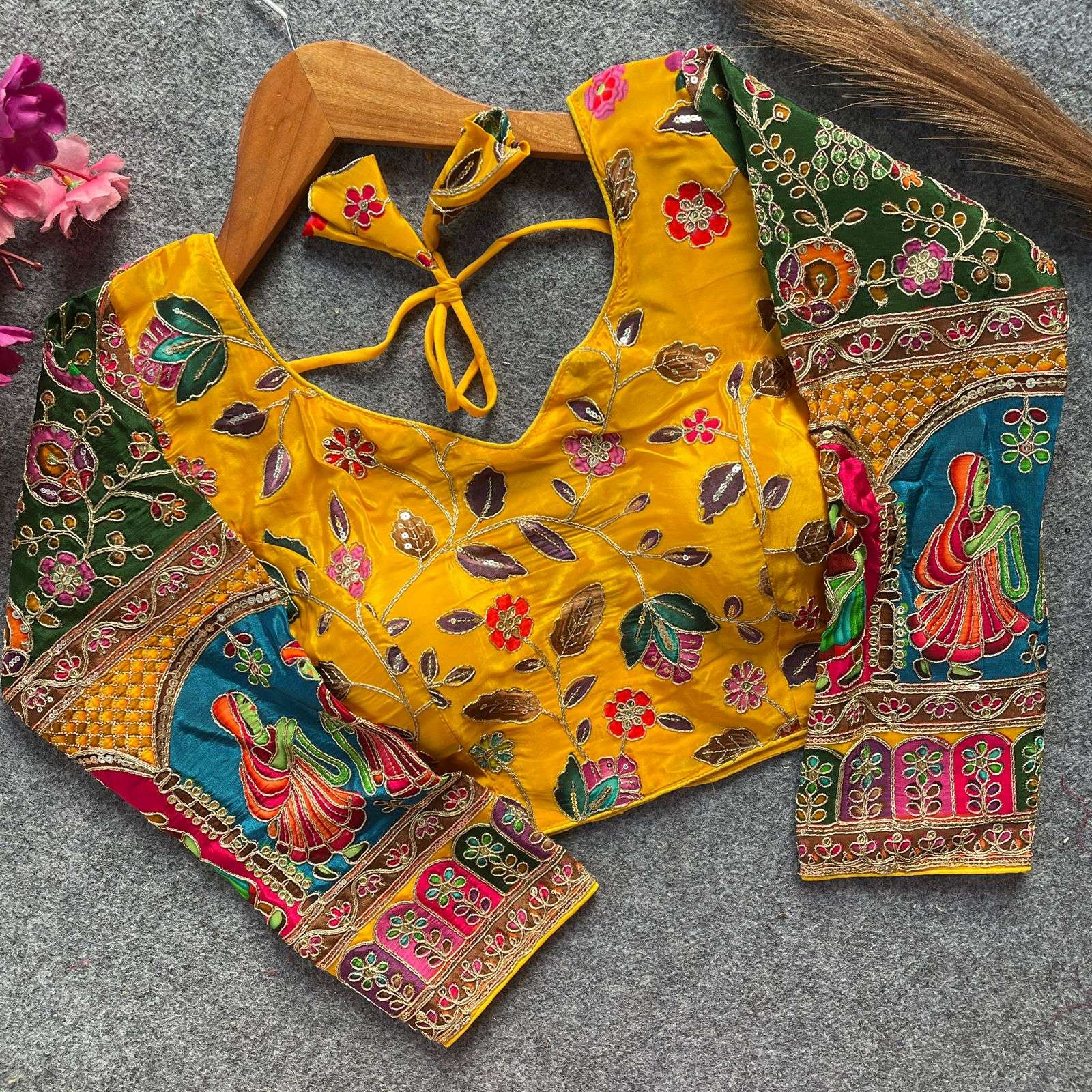 READYMADE BLOUSE SERIES 439 DESIGNER CHINON POSITION PRINT CREPE BRIDAL WEAR READYMADE BLOUSE ARE AVAILABLE AT WHOLESALE PRICE