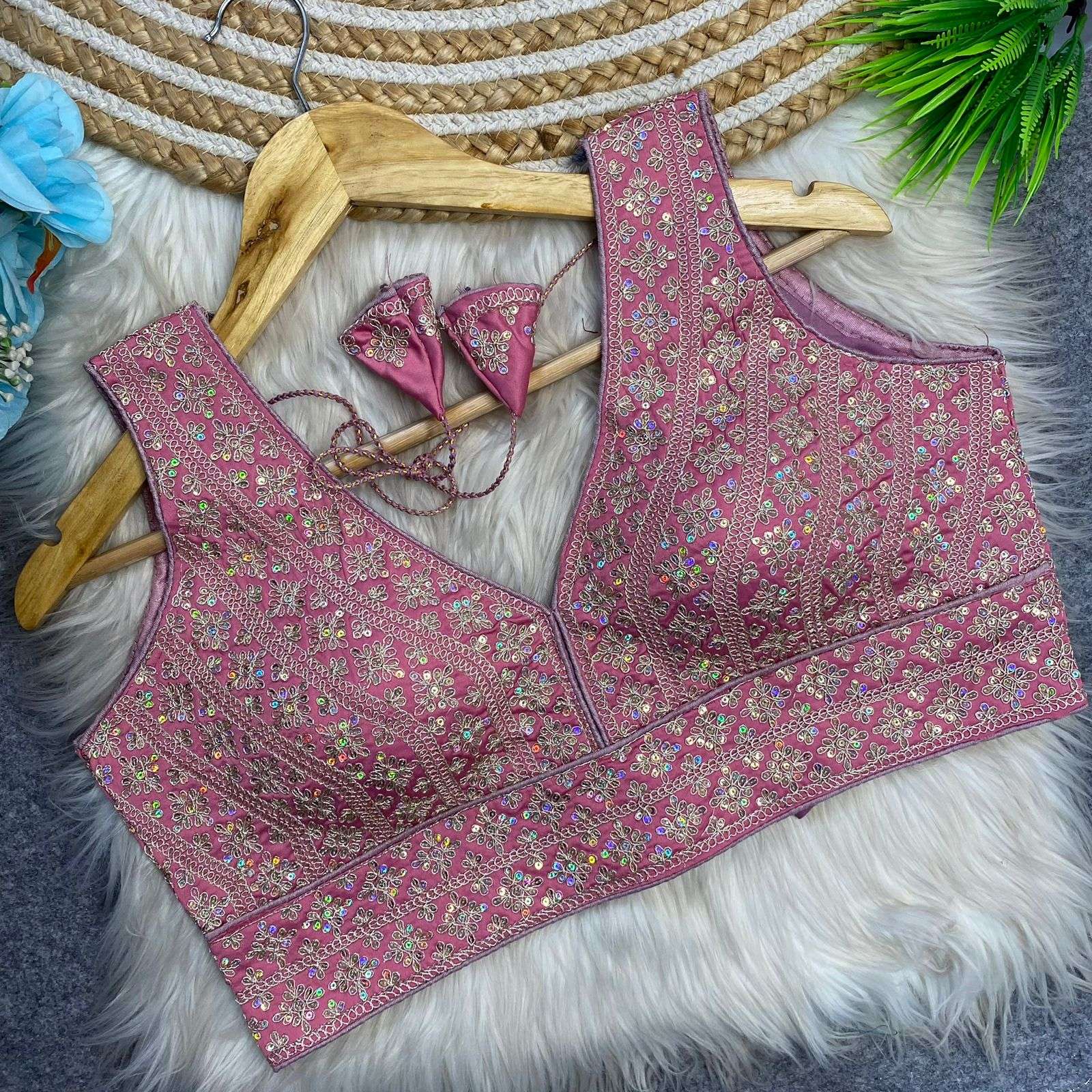 READYMADE BLOUSE SERIES 447 DESIGNER HEAVY EMBROIDERY AND SEQUENCE WORK SILK READYMADE BLOUSE ARE AVAILABLE AT WHOLESALE PRICE