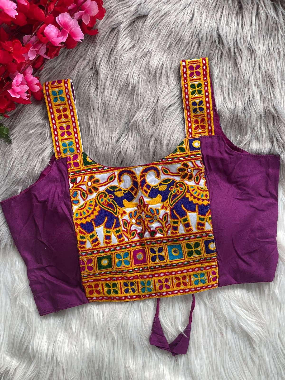 READYMADE BLOUSE SERIES 451 DESIGNER EMBROIDERY WORK MAGIC COTTON NAVRATRI SPECIAL READYMADE BLOUSE