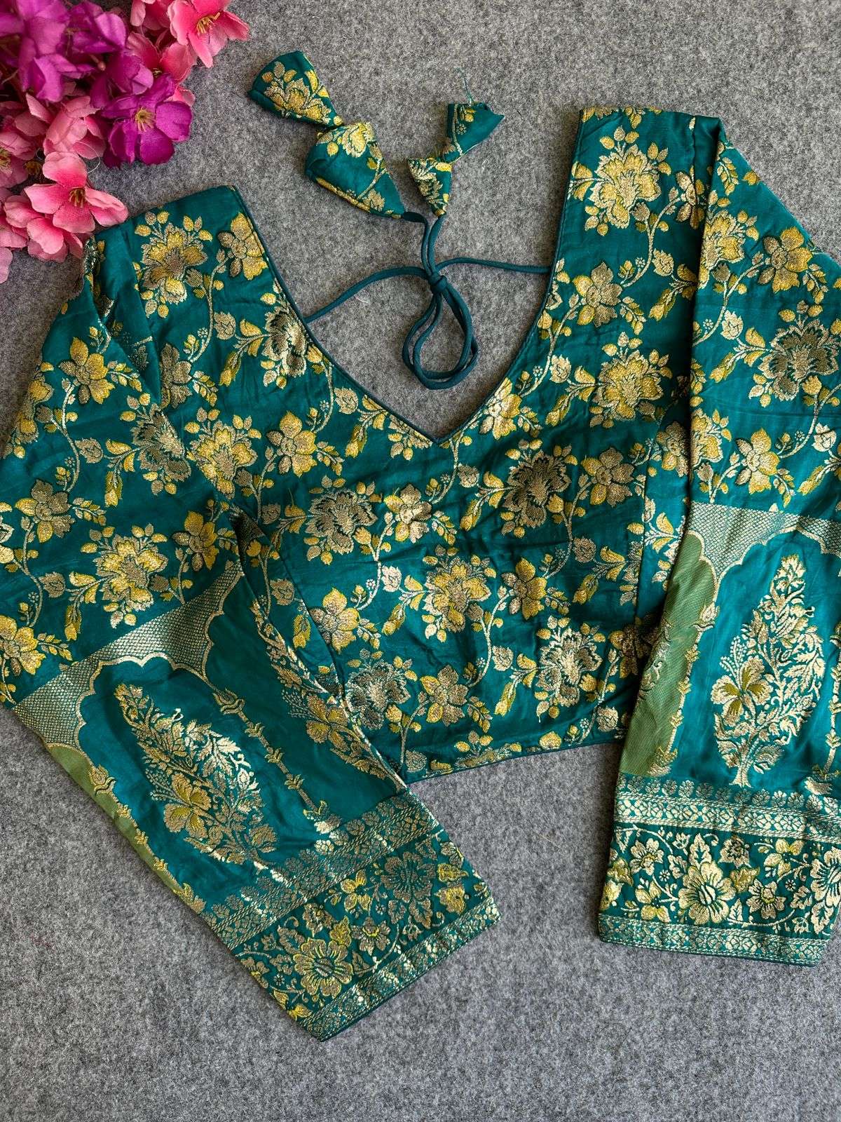 READYMADE BLOUSE SERIES 453 DESIGNER MULTI WEAVING WORK DOLA SILK READYMADE BLOUSE