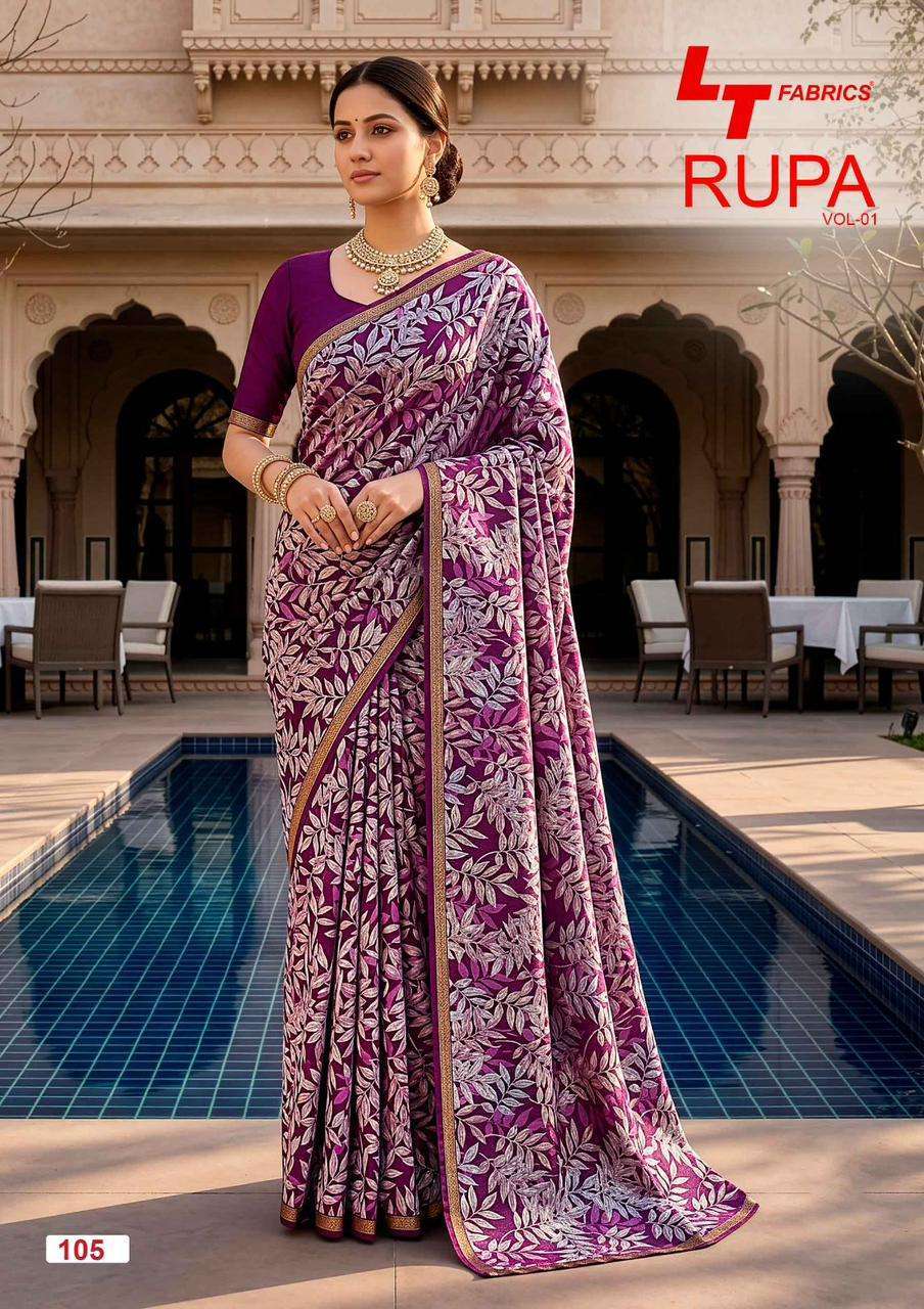 RUPA VOL-1 SERIES 101 TO 108 SAREE BY LT DESIGNER DOLA SILK SAREE ARE AVAILABLE AT WHOLESALE PRICE 