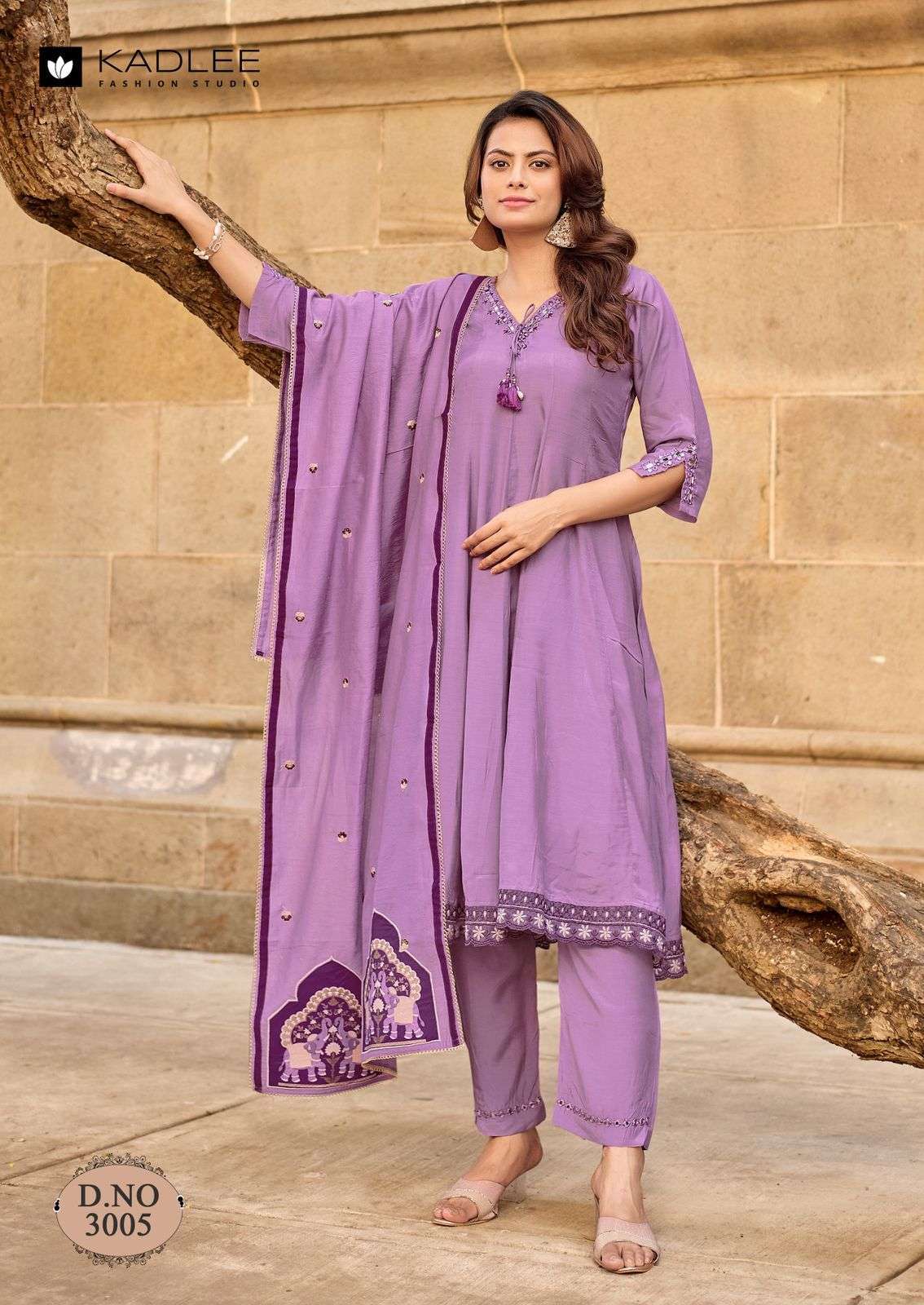 SAIRAA SERIES 4007 TO 4012 BY KADLEE DESIGNER THREAD AND HAND WORK MUSLIN KURTI WITH BOTTOM AND DUPATTA ARE AVAILABLE AT WHOLESALE PRICE