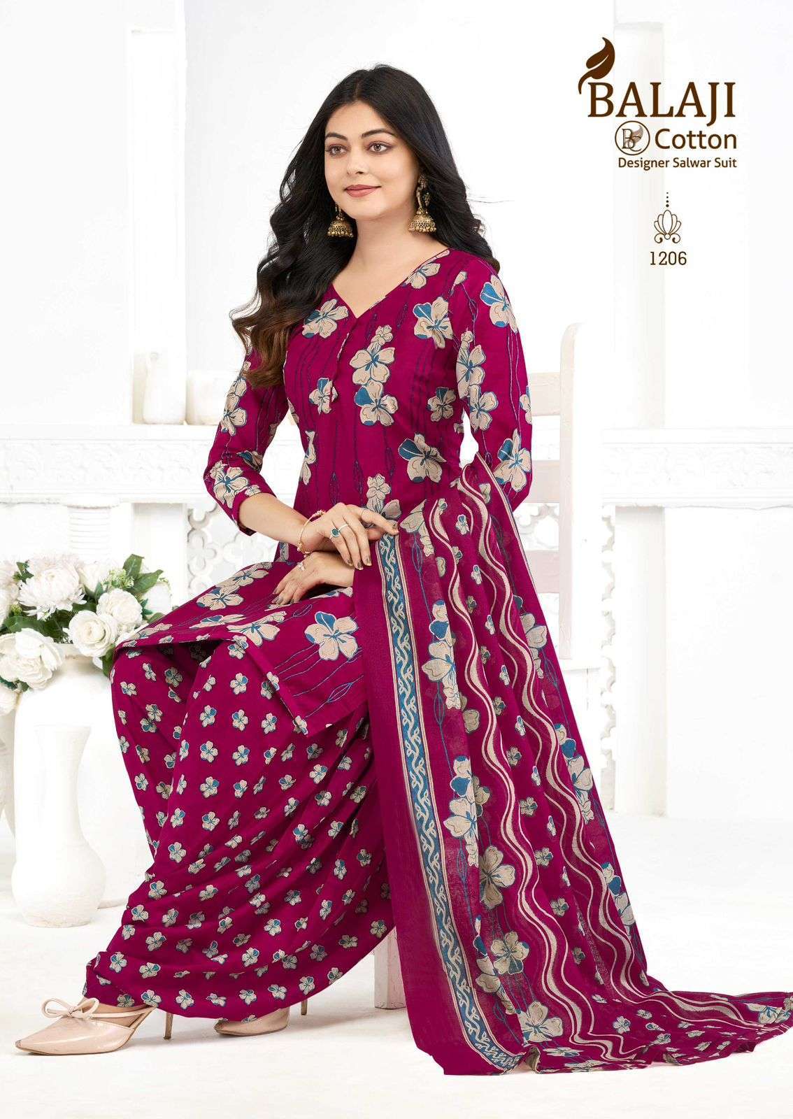 SUI DHAAGA SERIES 1201 TO 1210 BY BALAJI COTTON DESIGNER PRINTED COTTON READYMADE SUITS ARE AVAILABLE AT WHOLESALE PRICE
