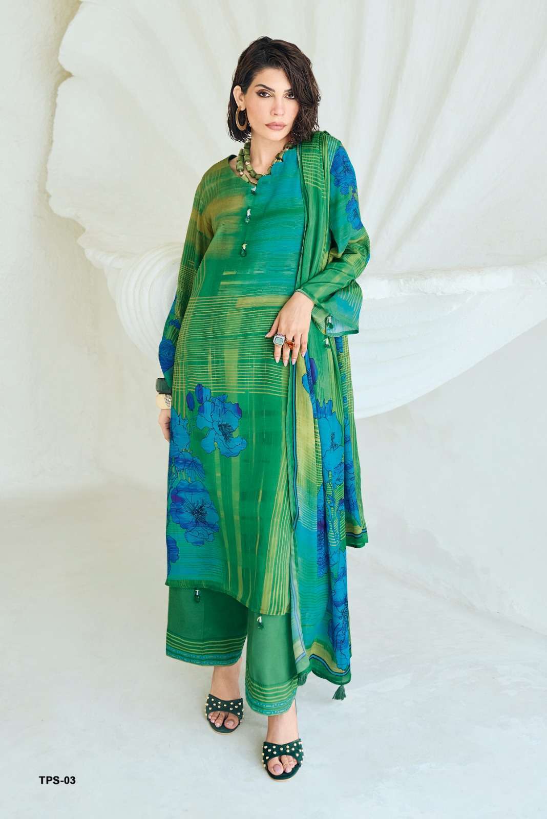 THE PRINT STAR LIGHT SERIES 01 TO 03 BY VARSHA DESIGNER DIGITAL PRINTED VISCOSE CREPE SUITS ARE AVAILABLE AT WHOLESALE PRICE