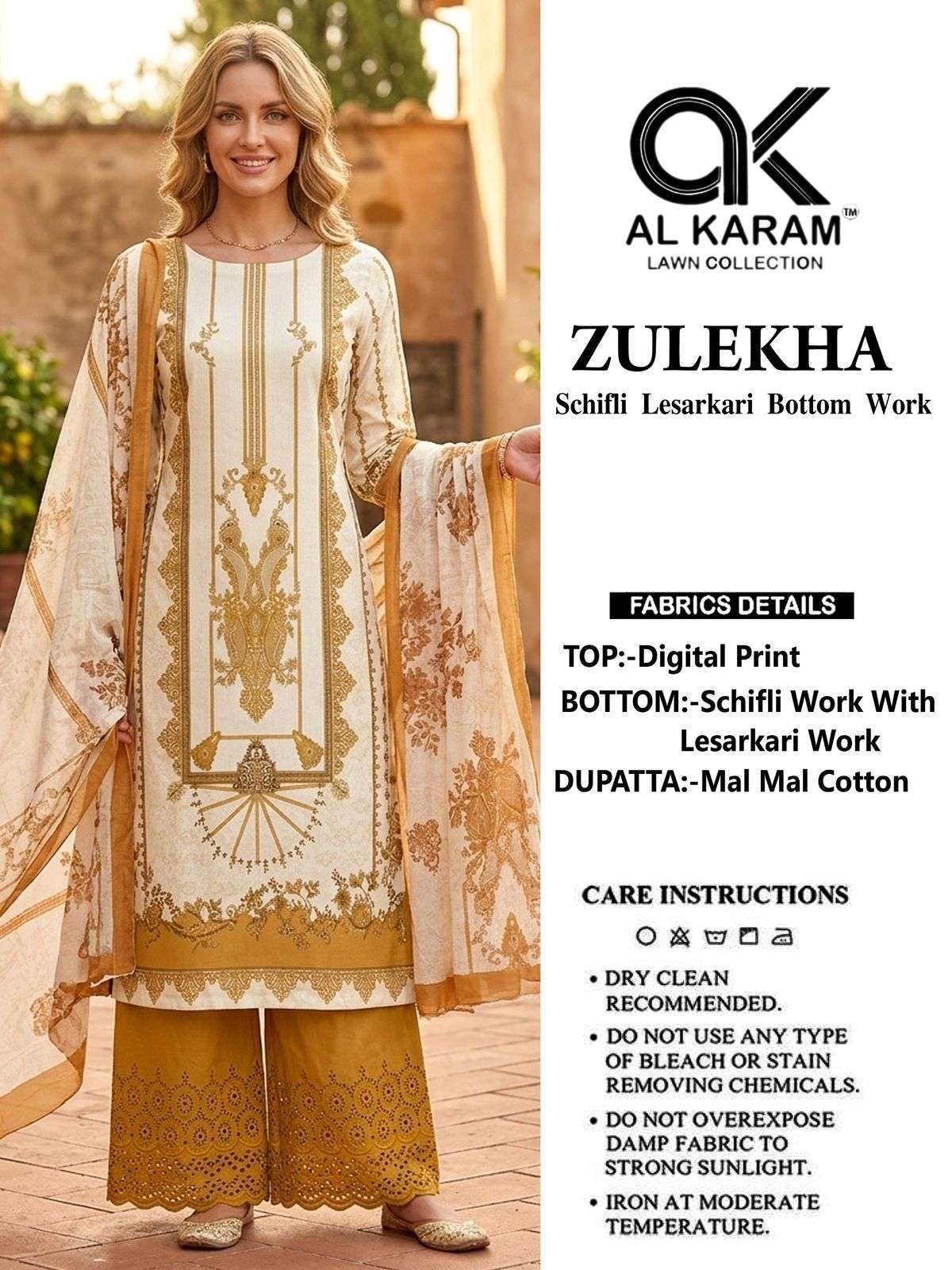 ZULEKHA SERIES 101 TO 105 BY AL KARAM DESIGNER DIGITAL PRINTED COTTON SUITS ARE AVAILABLE AT WHOLESALE PRICE