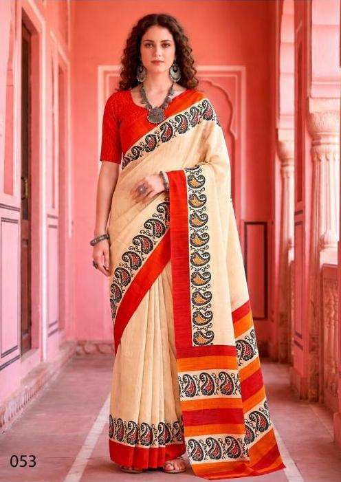 AARADHYA VOL-1 SERIES 1001 TO 1008 SAREE BY BUNAWAT DESIGNER COTTON SAREES ARE AVAILABLE AT WHOLESALE PRICE