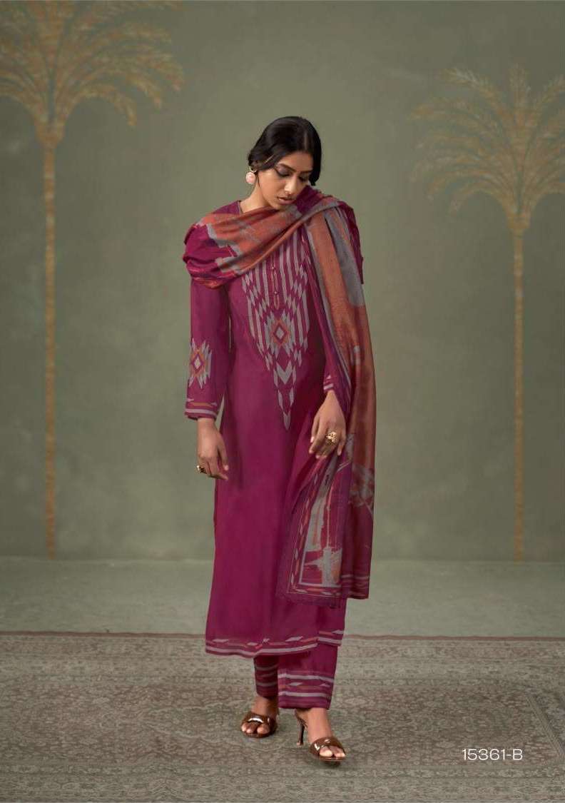 ADARA SERIES 15361 BY OMTEX DESIGNER DIGITAL PRINTED AND APLIQUE WORK MUSLIN SUITS ARE AVAILABLE AT WHOLESALE PRICE