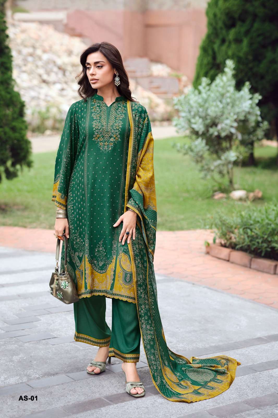 ARCIS SERIES 01 TO 04 BY VARSHA DESIGNER DIGITAL PRINTED AND HAND WORK VISCOSE MUSLIN SUITS ARE AVAILABLE AT WHOLESALE PRICE 