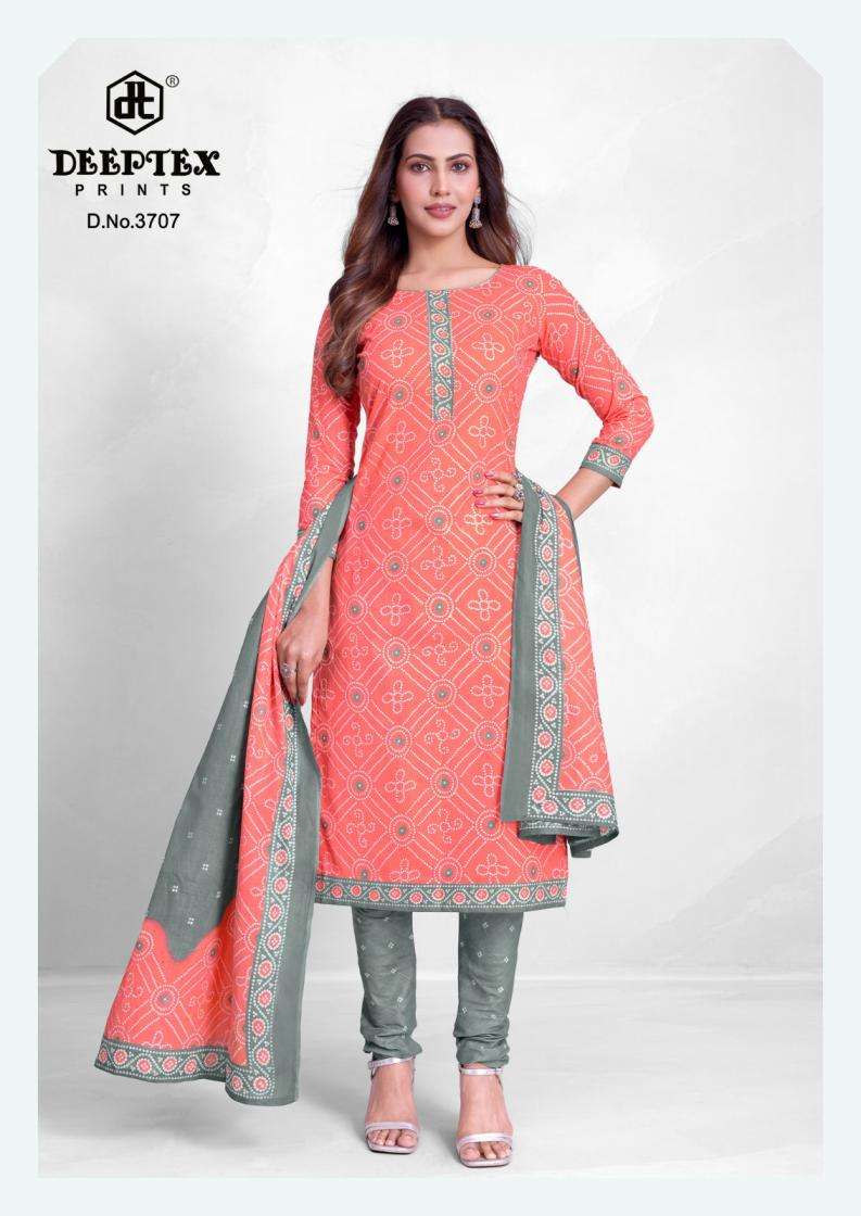 CLASSIC CHUNARIS VOL-37 SERIES 3701 TO 3710 BY DEEPTEX DESIGNER WITH PRINTED BANDHANI COTTON SUITS ARE AVAILABLE AT WHOLESALE PRICE