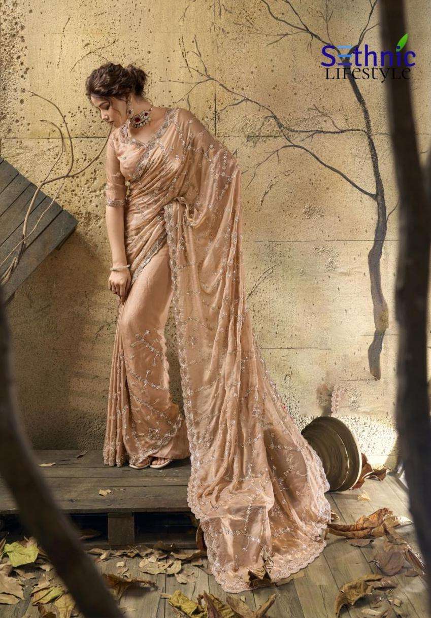 HEORLOOM RELIC SERIES 132001 TO 132005 SAREE BY SETHNIC DESIGNER WORK VELVET SATIN SAREE ARE AVAILABLE AT WHOLESALE PRICE