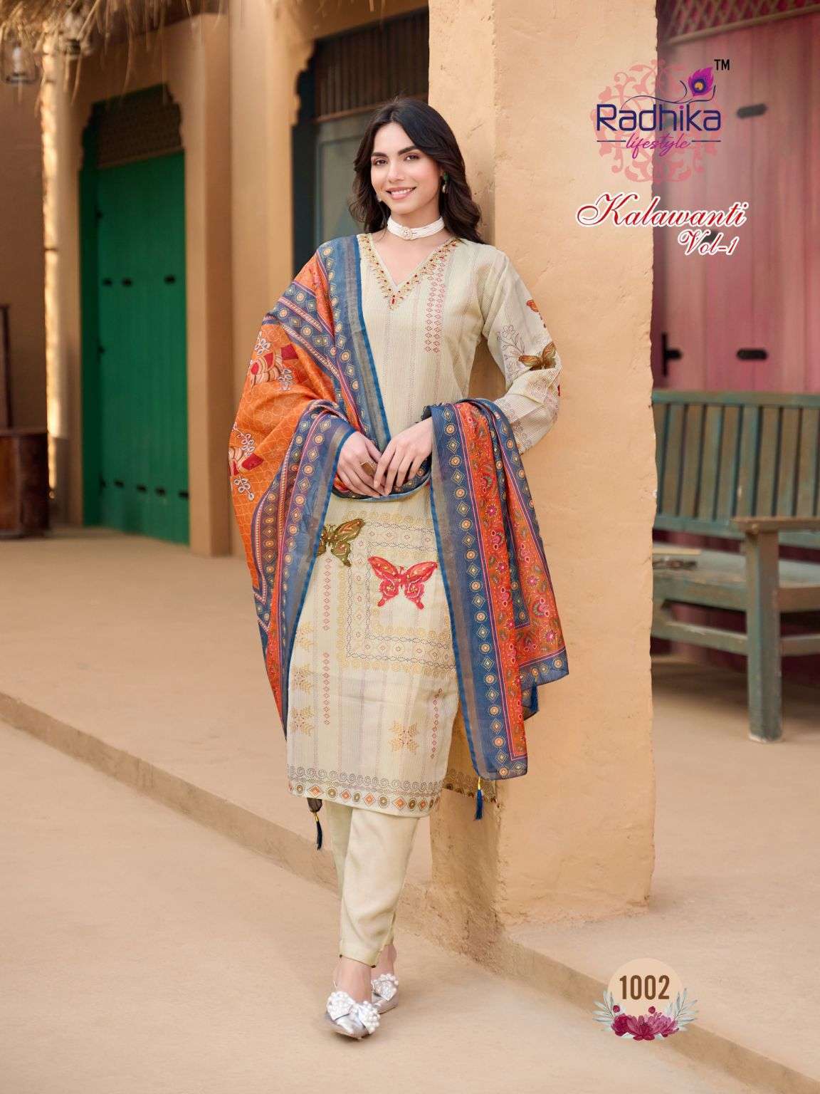 KALAVANTI VOL-1 SERIES 1001 TO 1006 BY RADHIKA LIFESTYLE DESIGNER LINING SILK TOP WITH BOTTOM AND DUPATTA ARE AVAILABLE AT WHOLESALE PRICE