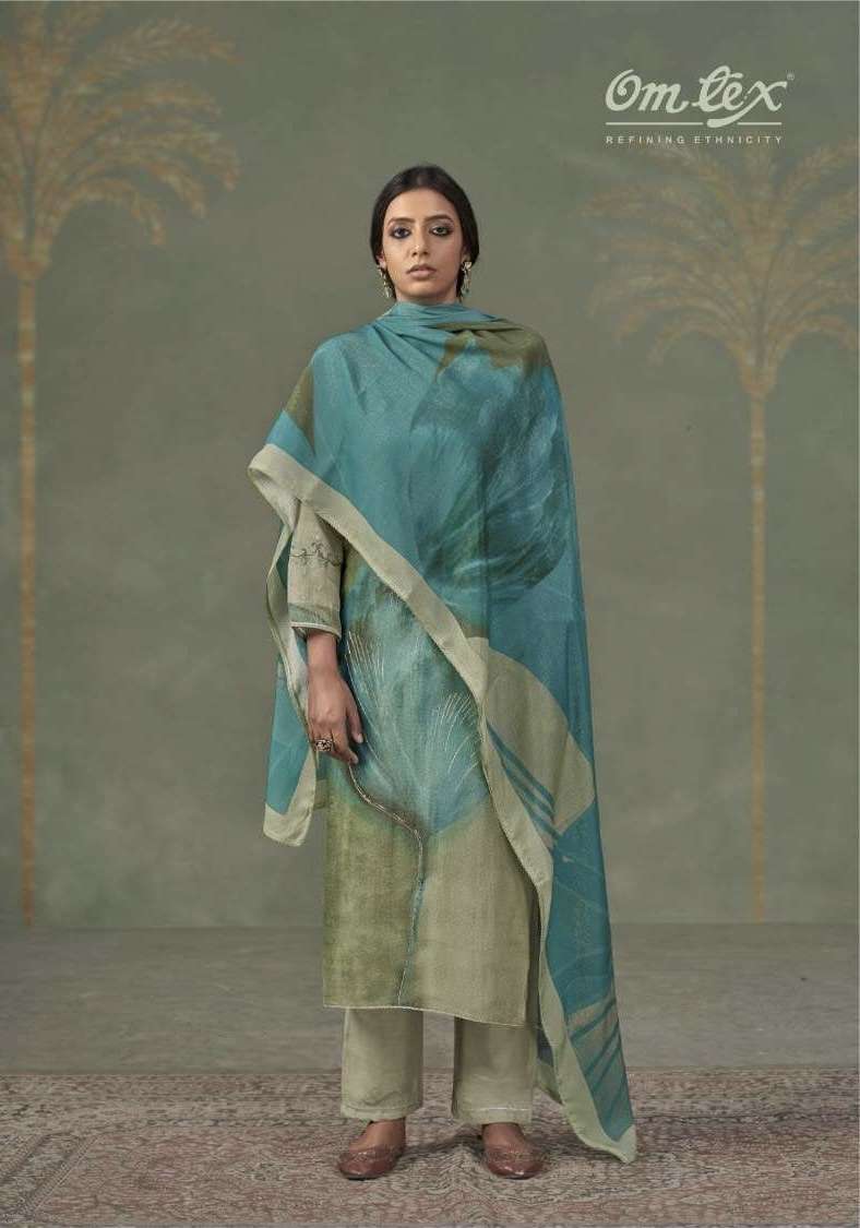 MEHNAAZ SERIES 15391 BY OMTEX DESIGNER DIGITAL PRINTED WITH HAND WORK AND EMBROIDERY WORK RUHANI SILK SUITS ARE AVAILABLE AT WHOLESALE PRICE 