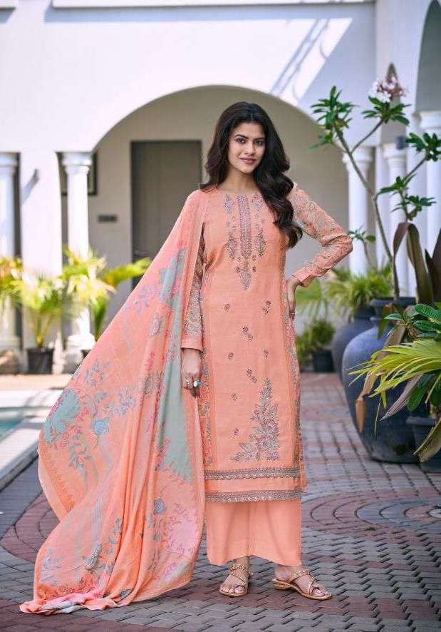 MINAAZ SERIES 7902 BY SIMAR DESIGNER DIGITAL PRINTED AND EMBROIDERY WORK VISCOSE MUSLIN SUITS ARE AVAILABLE AT WHOLESALE PRICE