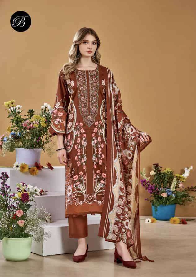 NAIRA VOL-151 SERIES 992 BY BELLIZA DESIGNER PRINTED AND WORK COTTON SUITS ARE AVAILABLE AT WHOLESALE PRICE