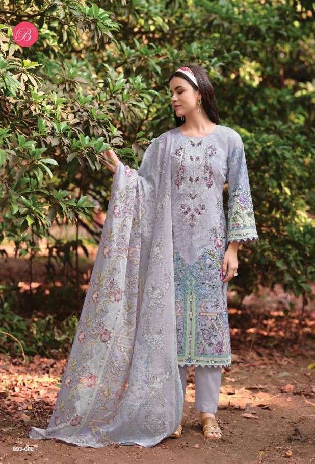 NAIRA VOL-152 SERIES 993 BY BELLIZA DESIGNER PRINTED AND WORK COTTON SUITS ARE AVAILABLE AT WHOLESALE PRICE
