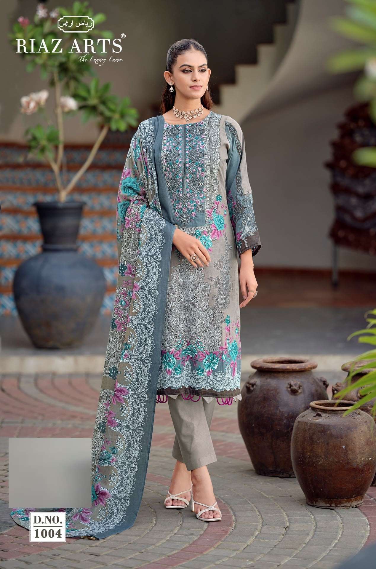 NAYRA VOL-43 SERIES 1001 TO 1008 BY RINAZ ARTS DESIGNER DIGITAL PRINTED AND SELF EMBROIDERY WORK COTTON SUITS ARE AVAILABLE AT WHOLESALE PRICE