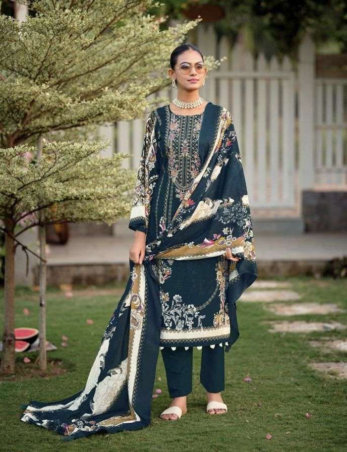 NAYRA VOL-44 SERIES 1001 TO 1008 BY RINAZ ARTS DESIGNER DIGITAL PRINTED AND SELF EMBROIDERY WORK COTTON SUITS ARE AVAILABLE AT WHOLESALE PRICE