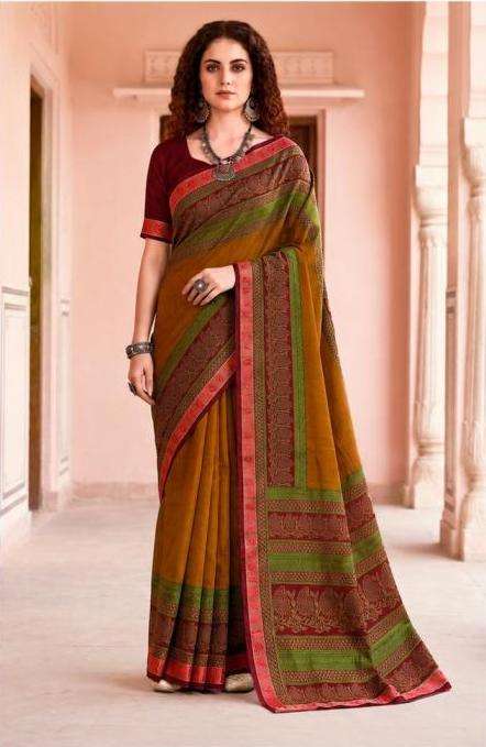 PANKHURI SERIES 1001 TO 1009 SAREE BY BUNAWAT DESIGNER COTTON SAREES ARE AVAILABLE AT WHOLESALE PRICE
