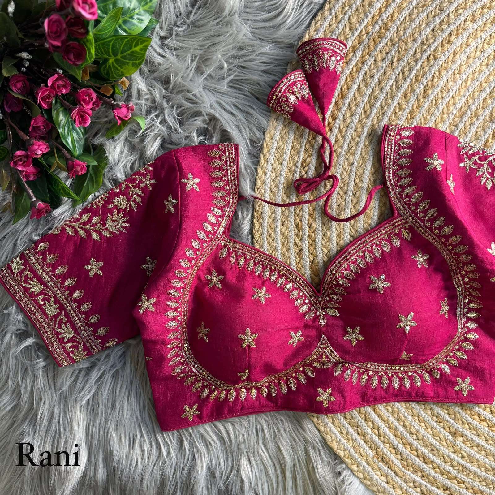 READYMADE BLOUSE SERIES 462 DESIGNER ZARI SEQUENCE WORK VICHITRA SILK READYMADE BLOUSES ARE AVAILABLE AT WHOLESALE PRICE
