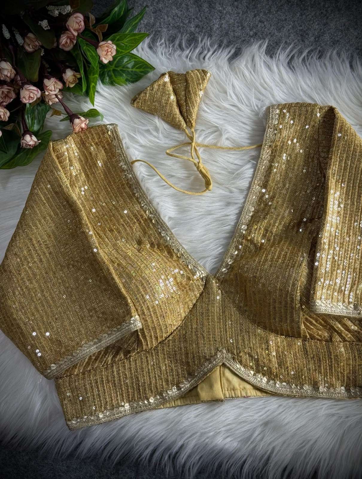 READYMADE BLOUSE SERIES 463 DESIGNER LINE SEQUENCE WORK SOFT FAUX GEORGETTE PARTY WEAR READYMADE BLOUSES ARE AVAILABLE AT WHOLESALE PRICE