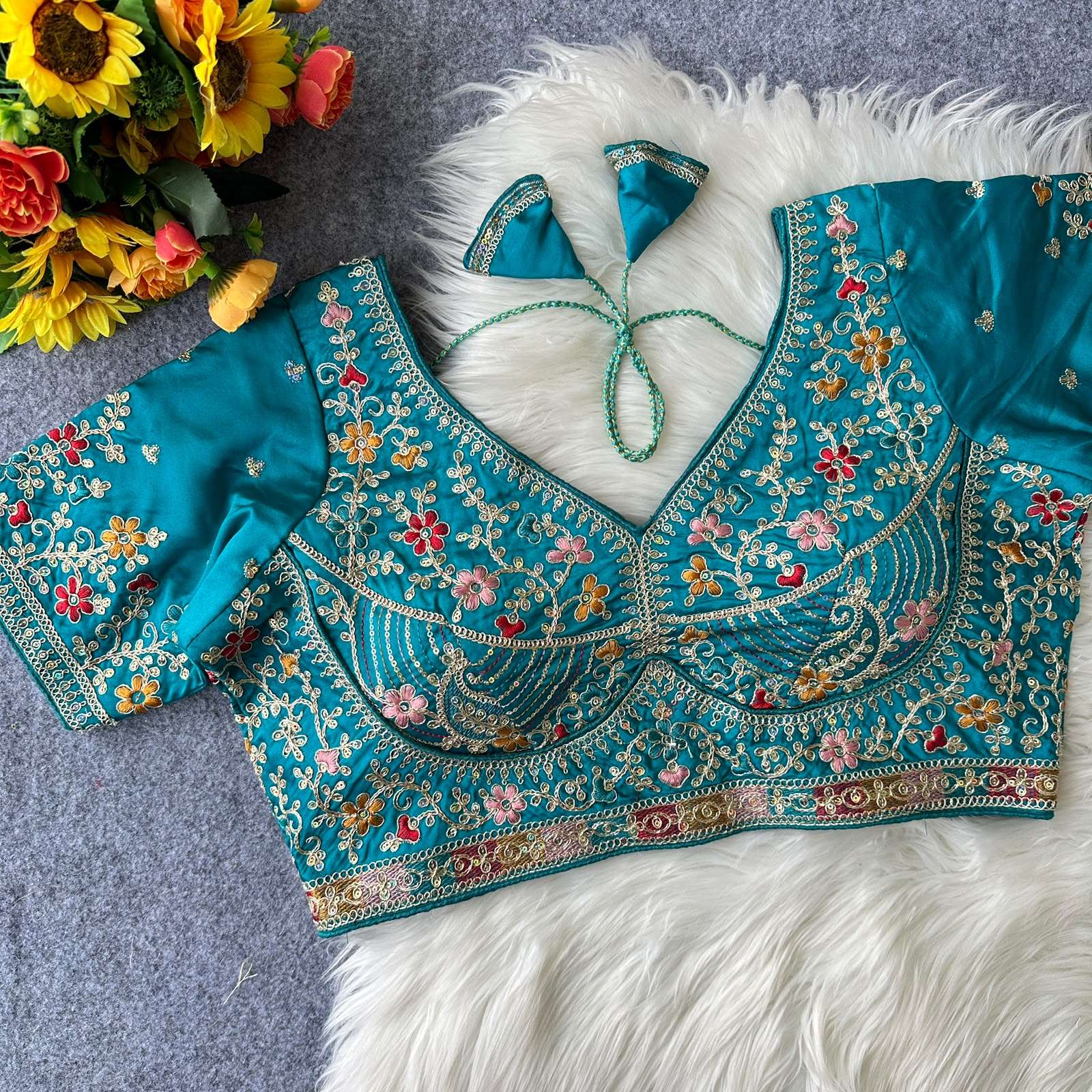 READYMADE BLOUSE SERIES 465 DESIGNER HEAVY EMBROIDERY WORK SILK READYMADE BLOUSES ARE AVAILABLE AT WHOLESALE PRICE 
