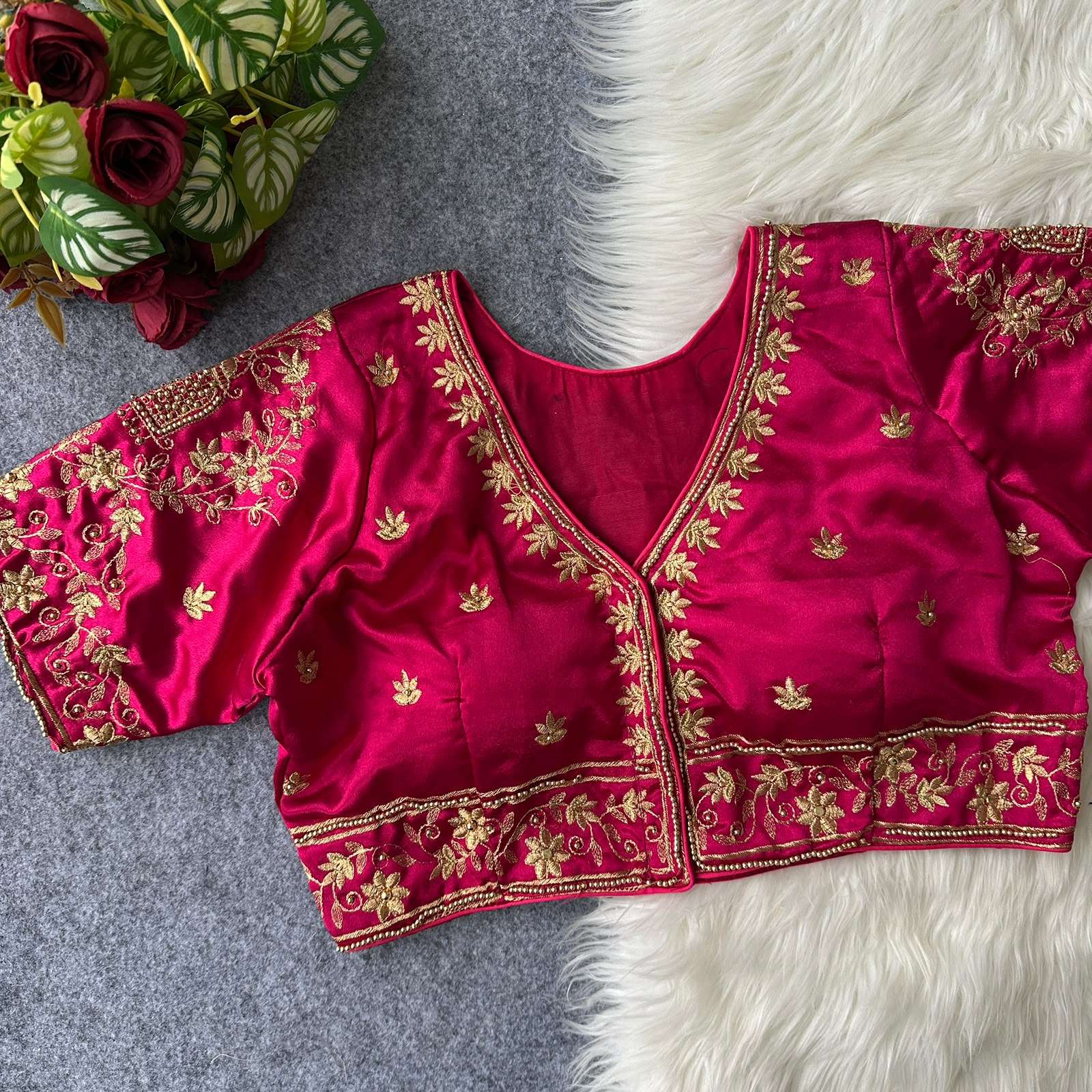 READYMADE BLOUSE SERIES 468 DESIGNER HAND AARI WORK SILK READYMADE BLOUSE ARE AVAILABLE AT WHOLESALE PRICE